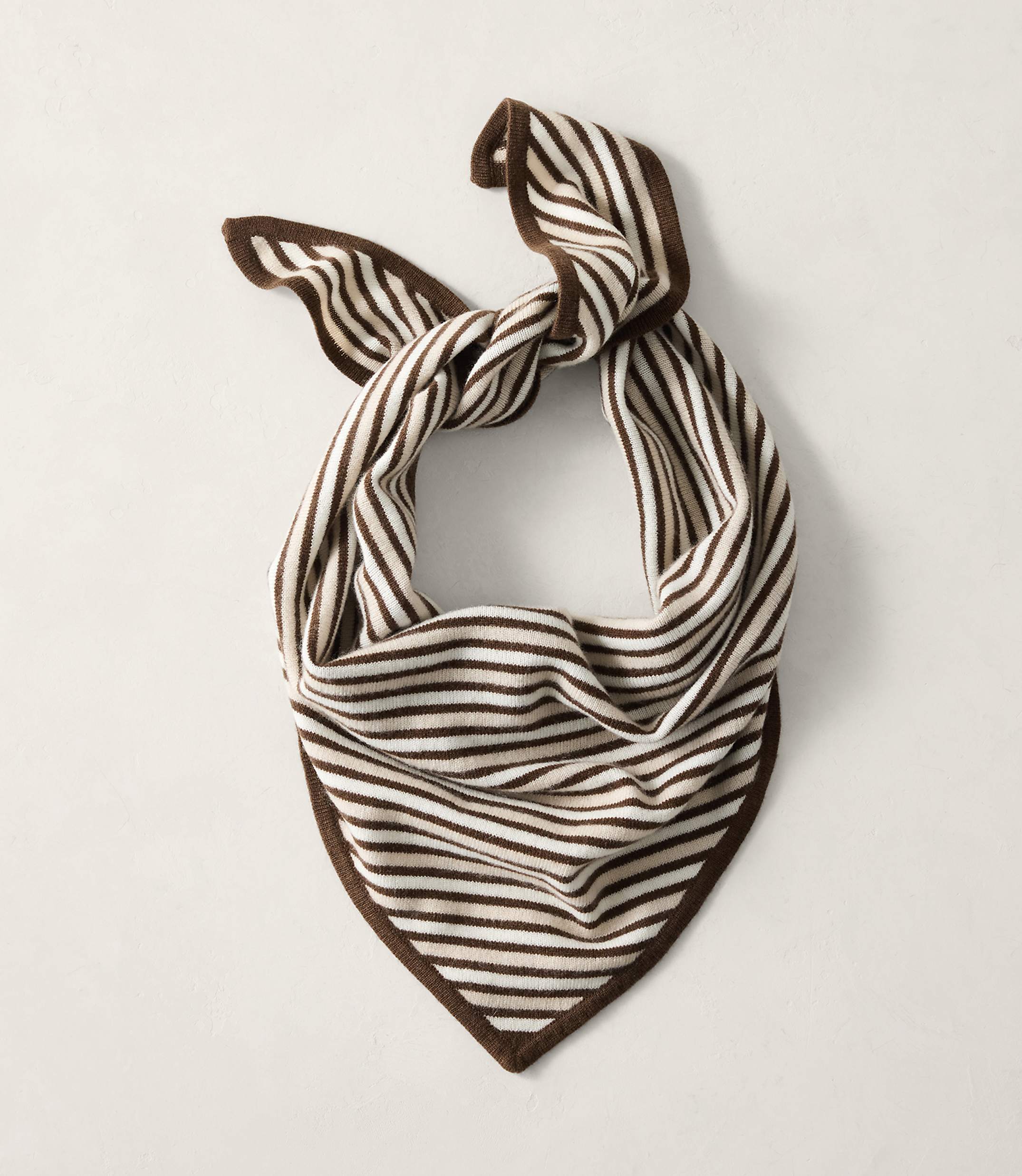 Haven Well Within Wool and Cashmere Striped Triangle Scarf