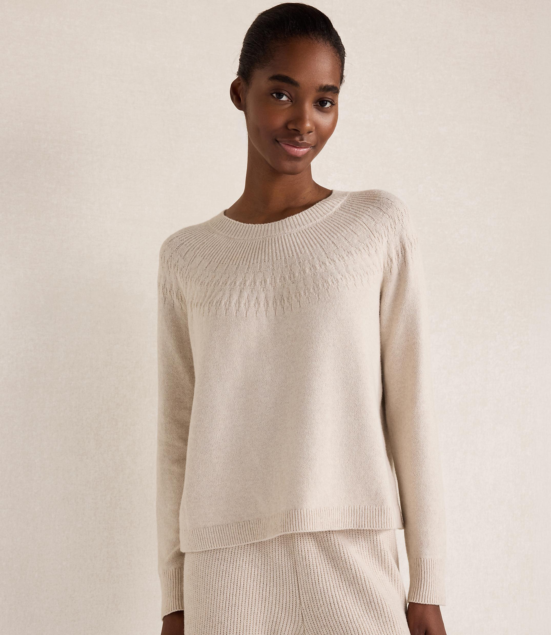 Haven Well Within Cotton Blend Fair Isle Stitch Sweater