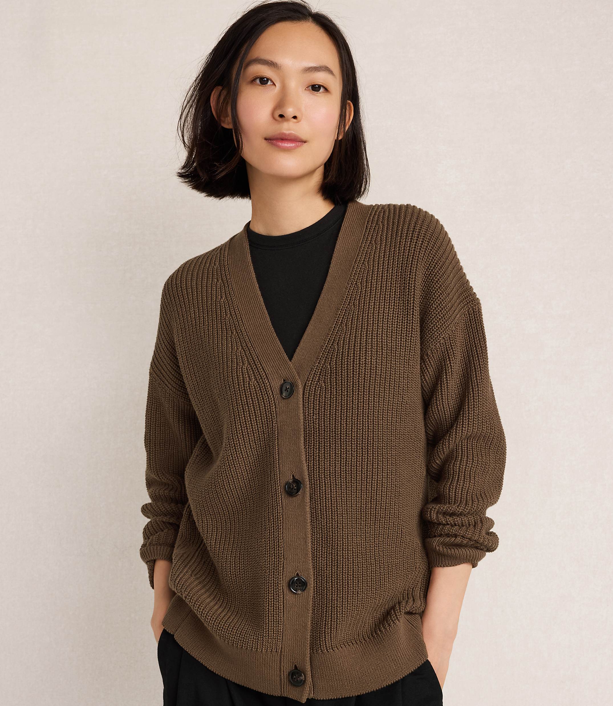Haven Well Within Organic Cotton Shaker Stitch Cardigan