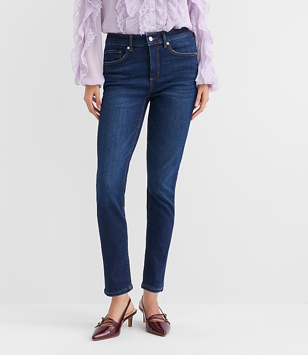 Tall Curvy Mid Rise Skinny Jeans in Vintage Dark Wash