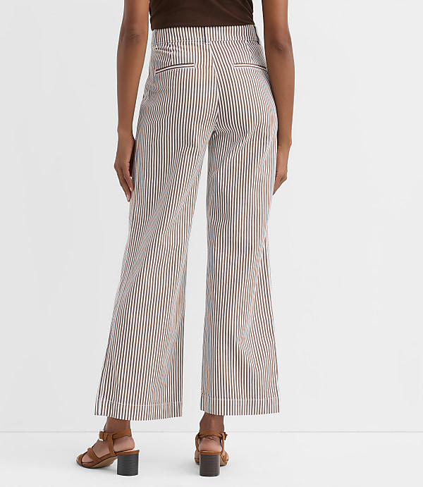 Palmer Wide Leg Crop Pants in Stripe