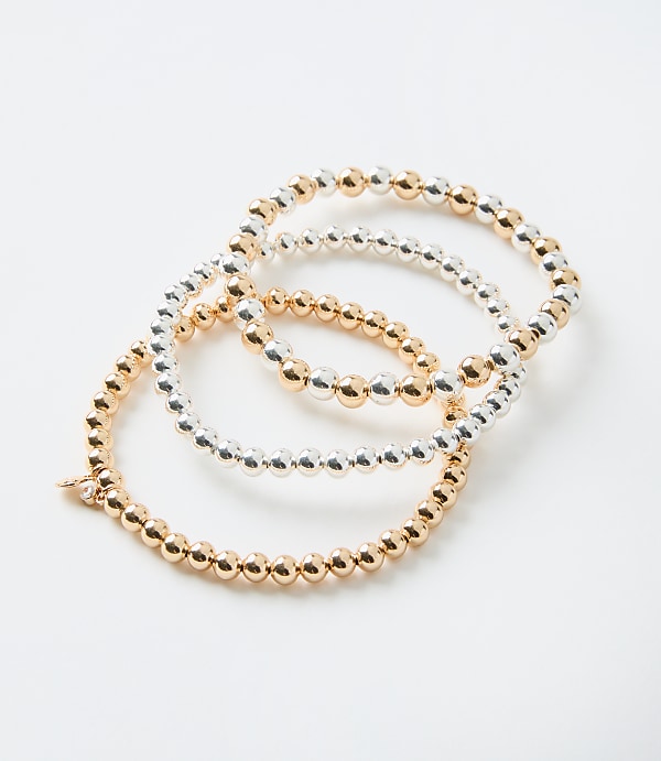 Mixed Metal Stretch Bracelet