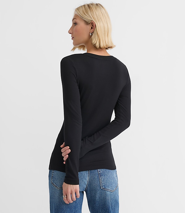 Petite Long Sleeve Crew Neck Tee