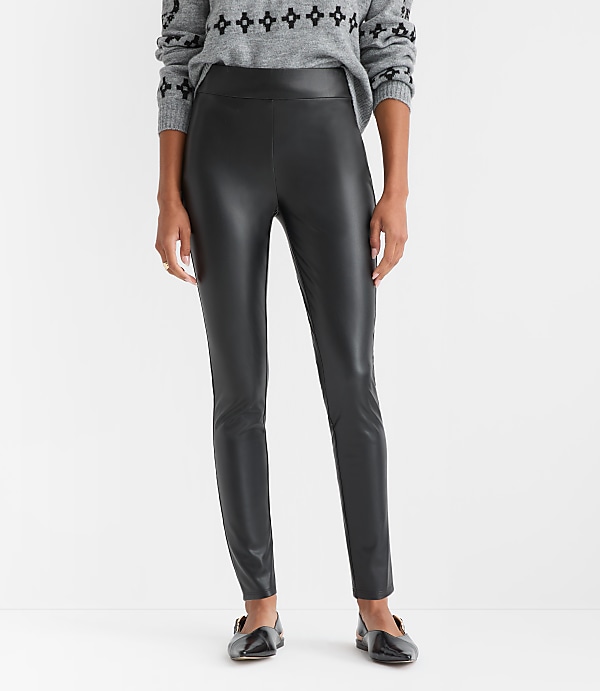 Petite Faux Leather Leggings