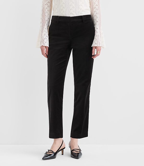 Curvy Riviera Slim Pants in Velvet