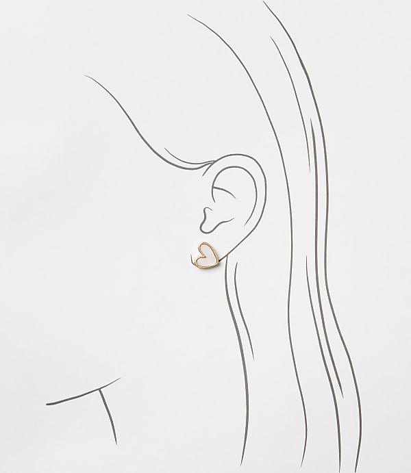 Mother of Pearl Heart Stud Earrings