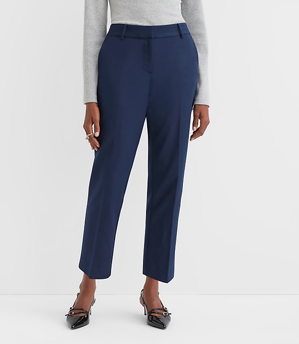Curvy Riviera Slim Pants in Doubleweave