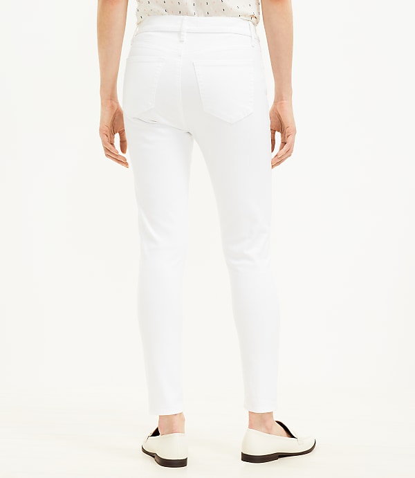 Mid Rise Skinny Jeans in White