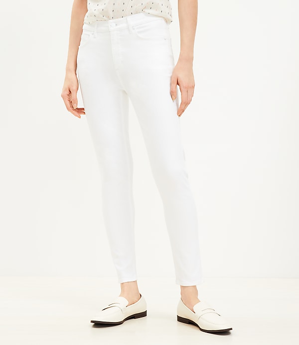 Mid Rise Skinny Jeans in White