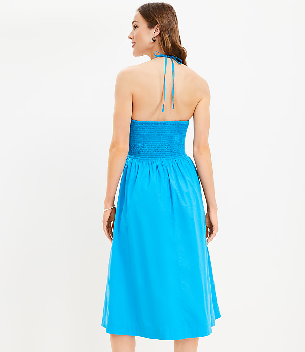 Keyhole Halter Midi Dress