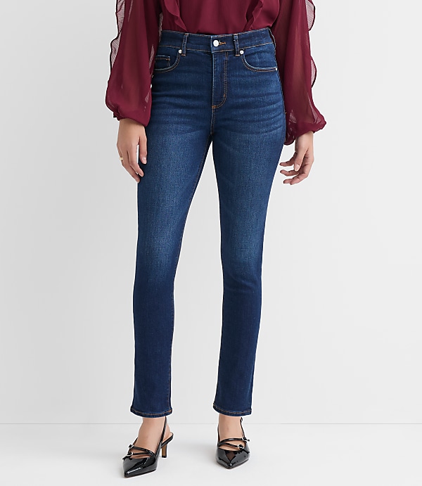 Curvy High Rise Skinny Jeans in Vintage Dark Wash