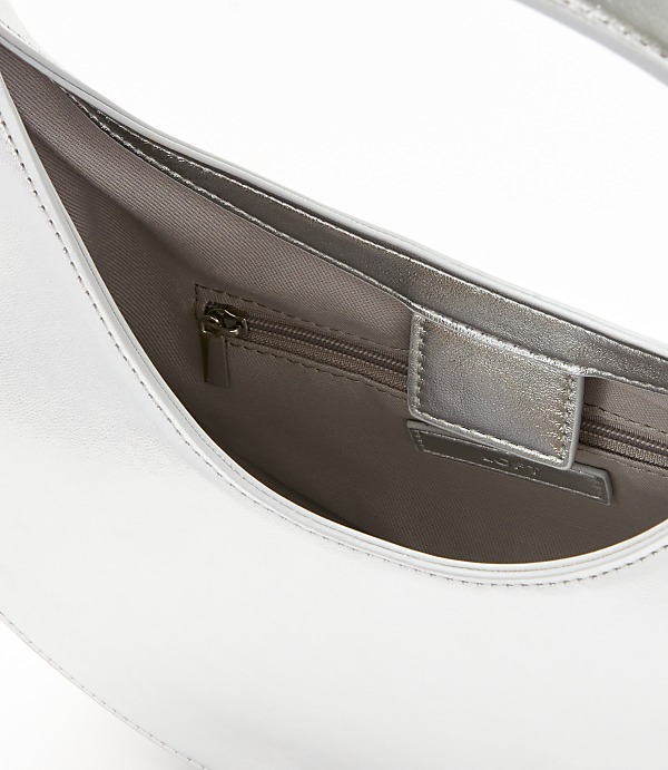 Metallic Crescent Crossbody Bag