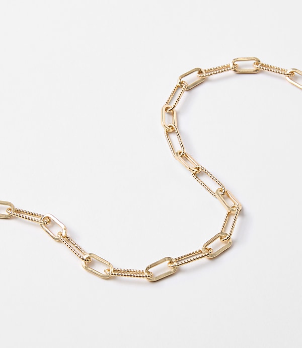 Textured Chain Link Necklace