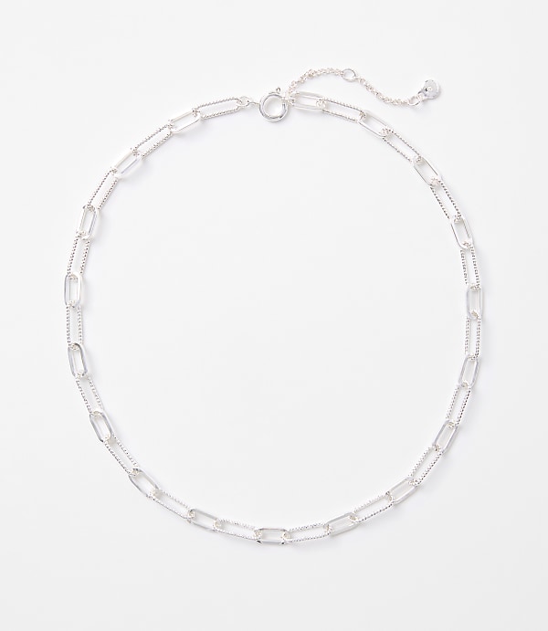 Textured Chain Link Necklace