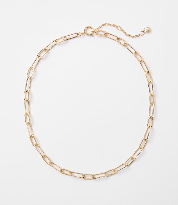 Textured Chain Link Necklace