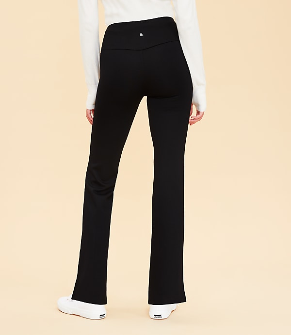 Petite Lou & Grey Side Slit V-Waist Sporty Ponte Flare Pants