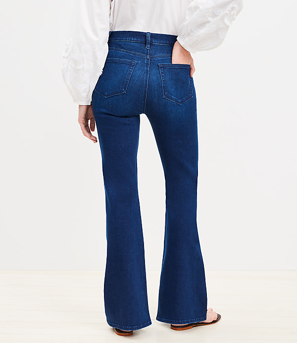 High Rise Slim Flare Jeans in Dark Wash