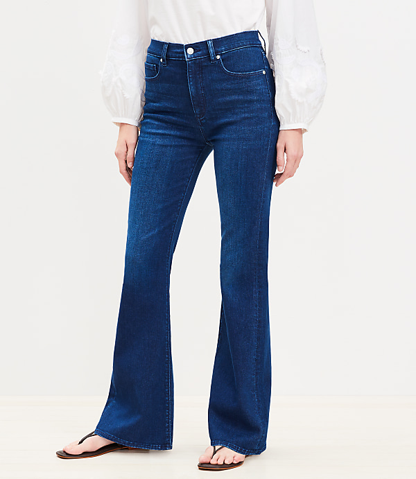High Rise Slim Flare Jeans in Dark Wash