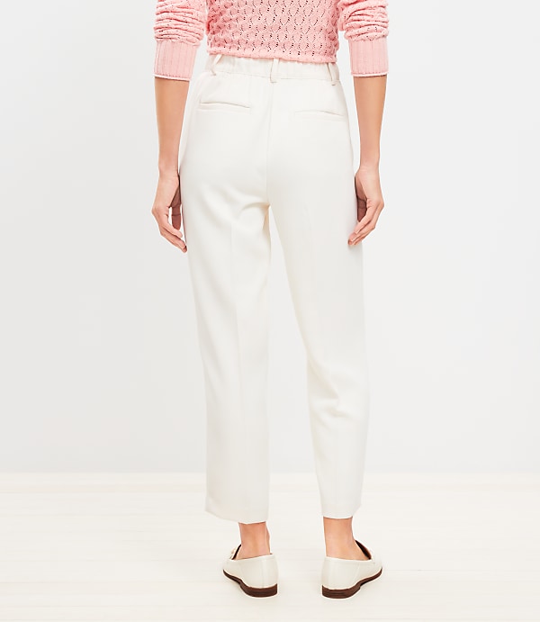 Pleated Tapered Pants in Crepe