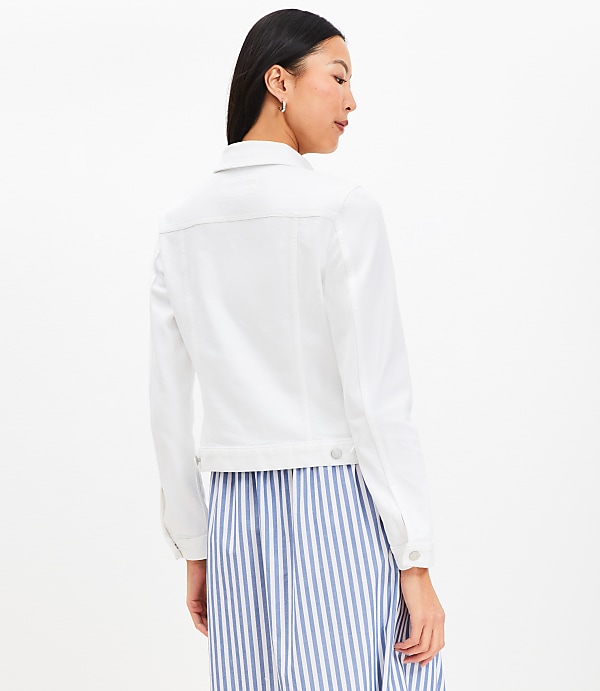 Denim Trucker Jacket in White