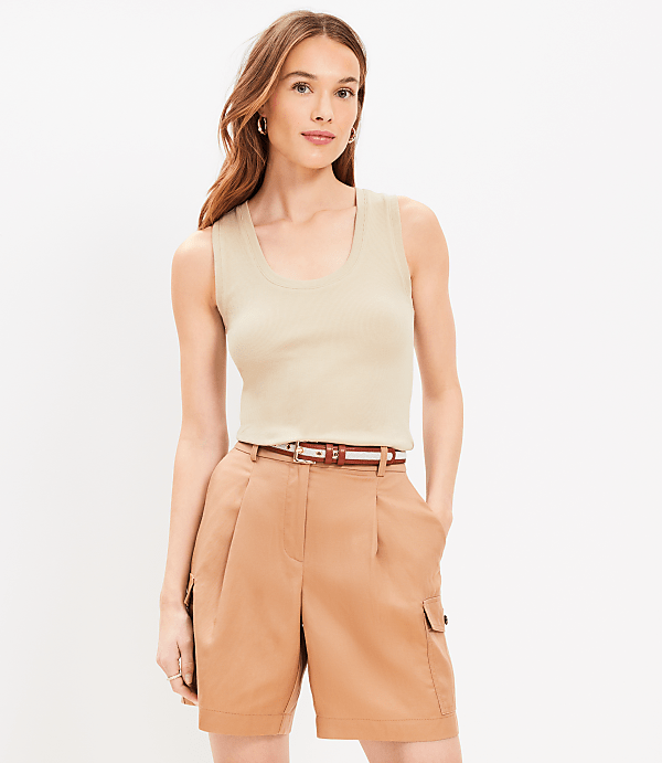 Drapey Cargo Bermuda Shorts