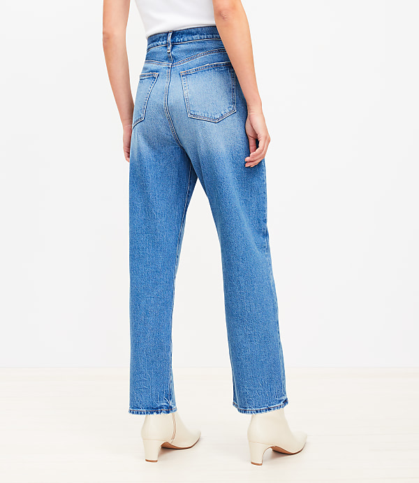 Tall High Rise Straight Jeans in Vintage Mid Indigo Wash
