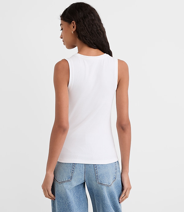 Perfect Ribbed Scoop Neck Tank Top