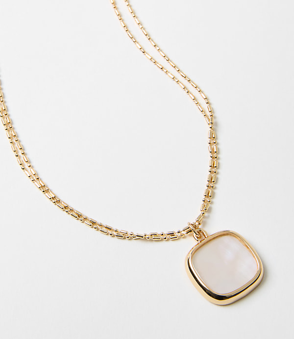 Double Chain Pendant Necklace