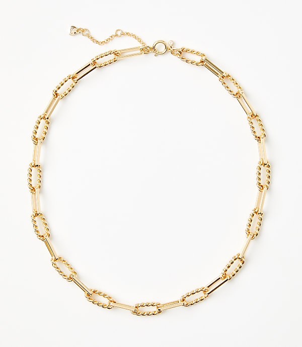 Textured Chain Link Necklace