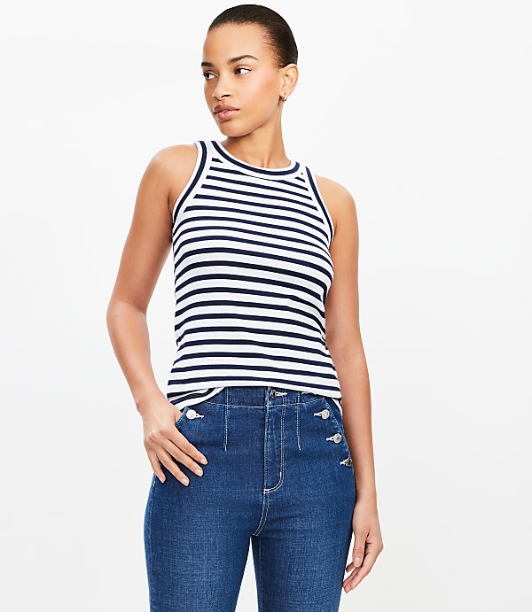 Stripe Perfect Ribbed Tank Top