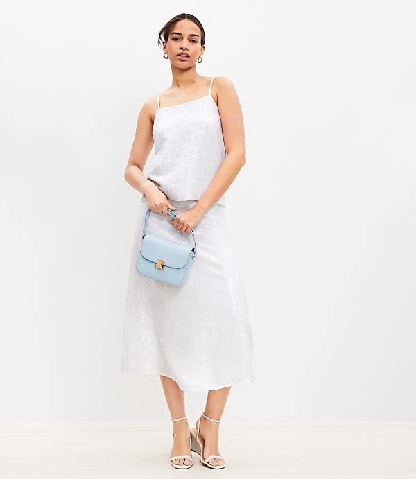 Sequin Flowy Square Neck Cami