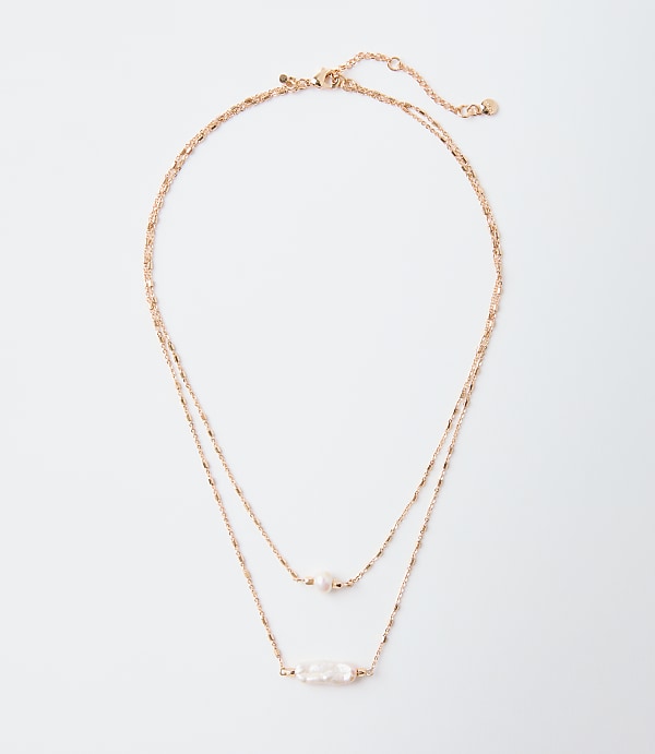 Pearlized Layered Necklace