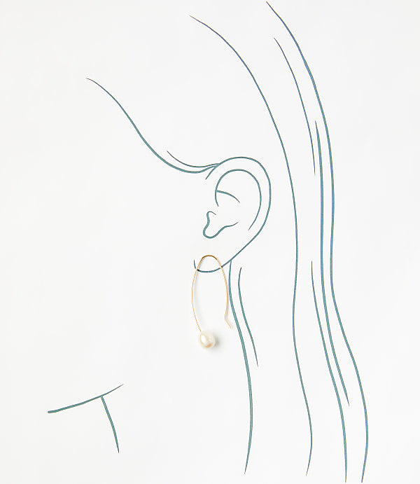 Pearlized Pull Through Earrings