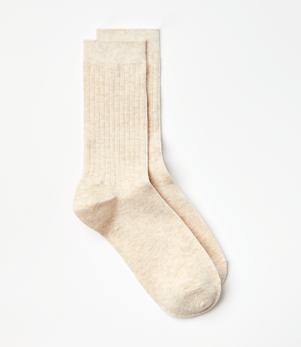 Ribbed Crew Socks
