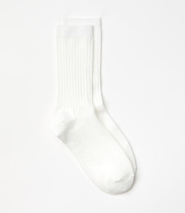 Ribbed Crew Socks
