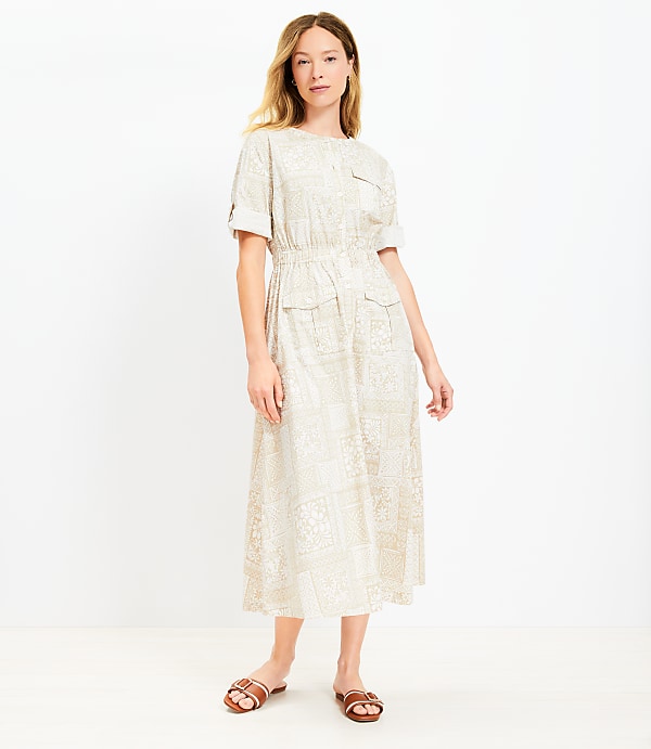 Tile Utility Midi Pocket Dress