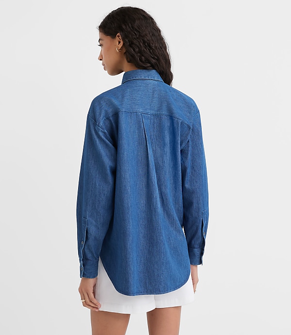 Chambray Everyday Oversized Pocket Shirt