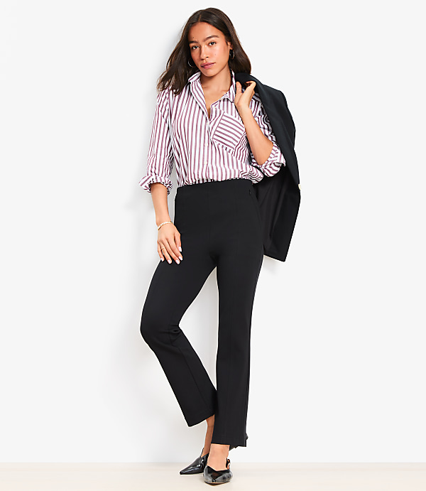 Petite Ponte Straight Pants