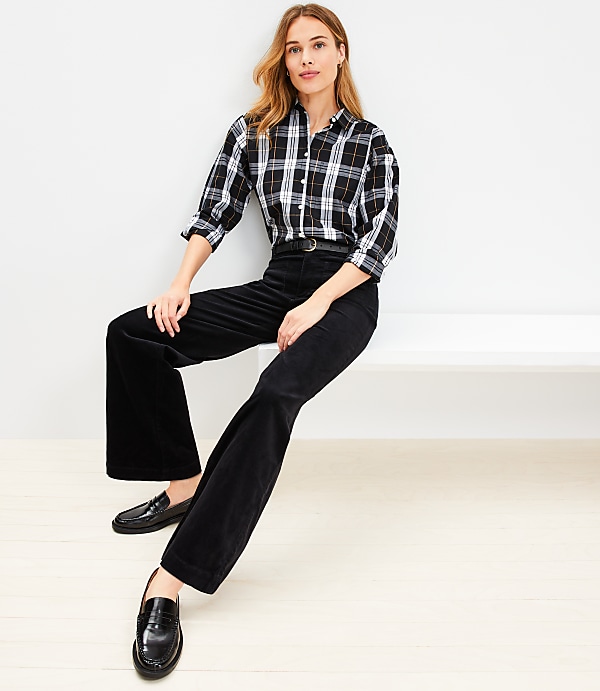 Palmer Wide Leg Pants in Brushed Corduroy
