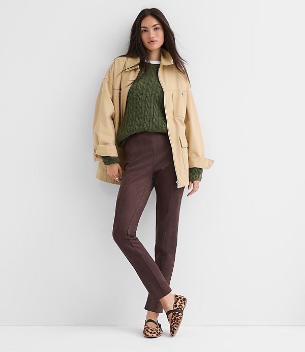 Faux Suede Leggings