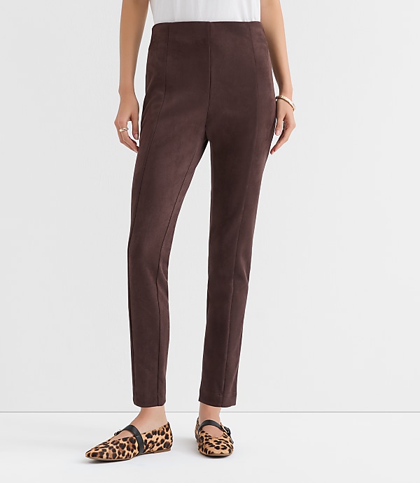 Petite Faux Suede Leggings