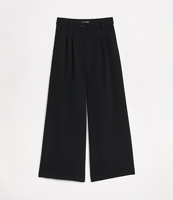 Petite LOFT Versa Crepe Drape Palazzo Pant