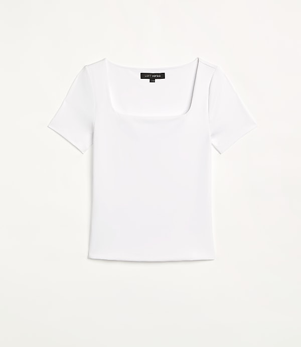 LOFT Versa 360 Knit Square Neck Tee