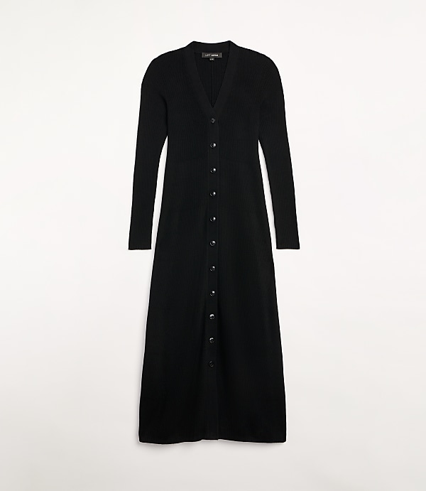 LOFT Versa Ribbed V-Neck Maxi Sweater Dress