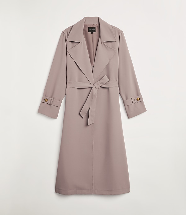 LOFT Versa Crepe Drape Oversized Trench Coat