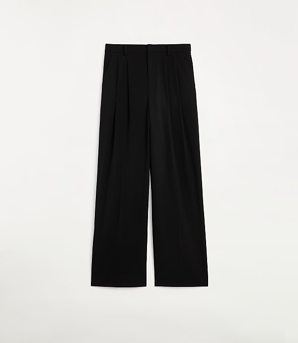 LOFT Versa Seasonless Stretch Double Pleat Wide Leg Pant