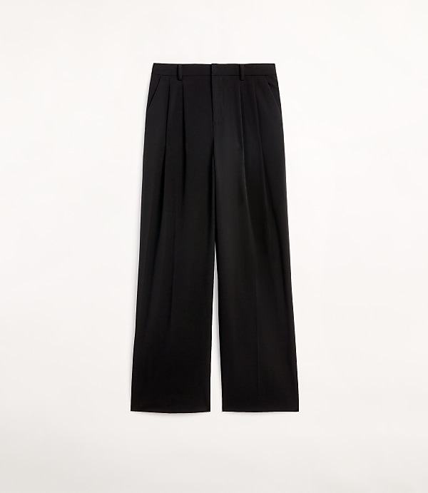 Curvy LOFT Versa Seasonless Stretch Double Pleat Wide Leg Pant