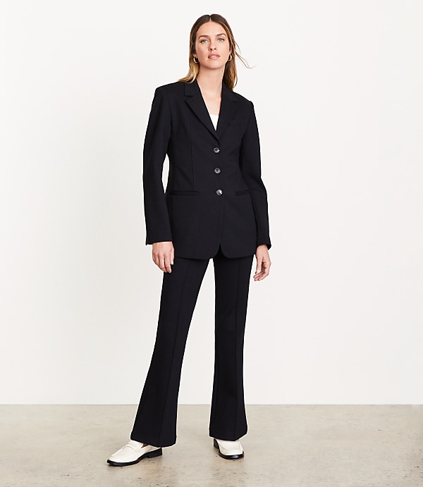 Petite LOFT Versa Ponte Deluxe Sculpted Blazer