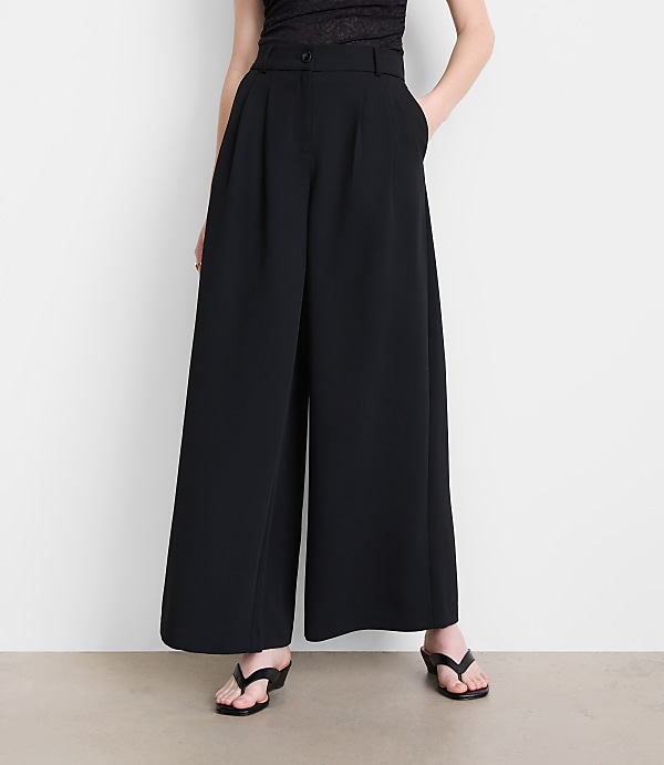 LOFT Versa Crepe Drape Palazzo Pant
