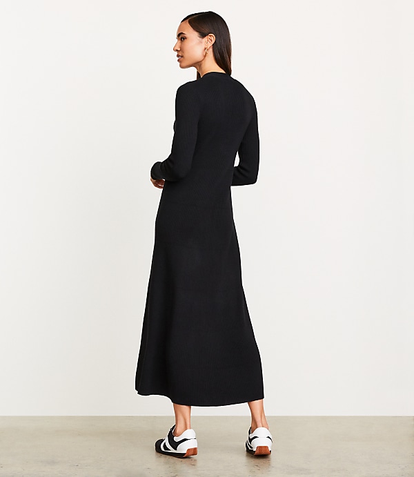 LOFT Versa Ribbed V-Neck Maxi Sweater Dress